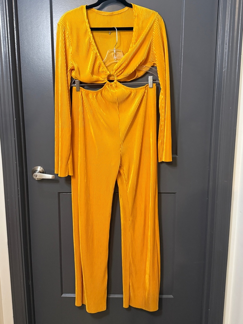 Yellow Cutout Jumpsuit